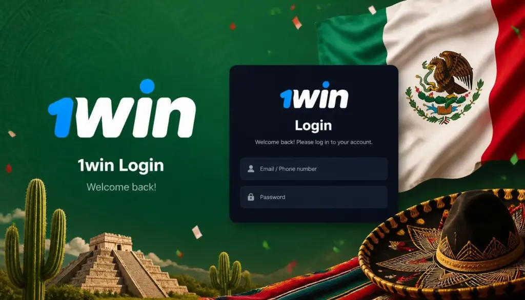 Ilustración de acceso a la cuenta 1win para México