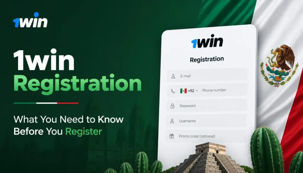 Ilustración de registro en 1win para México: main information